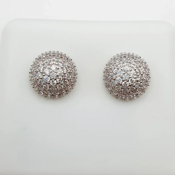 "925 Sterling Silver Plated CZ Earrings, EVBRS430 - Picture 5 of 9